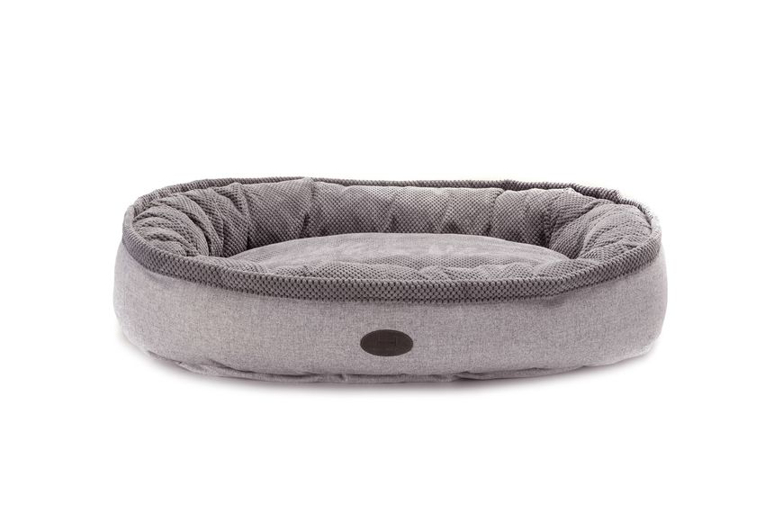 Лежанка овальна для собак Harley & Cho Donut Sofa Touch, L, сірий 3102862 фото