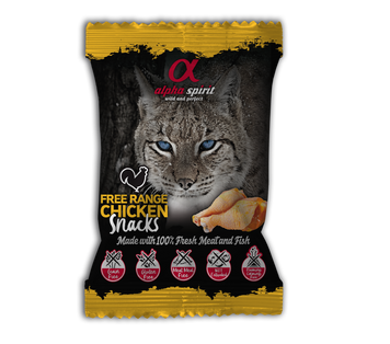 Ласощі для котів напіввологі кубики, з куркою Alpha Spirit Cat Snacks Chicken, 50 г as8004350 фото