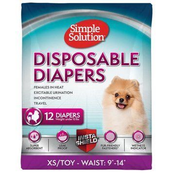 Гігієнічні підкладки для собак Simple Solution Disposable Diapers, XS, 12 шт ss10650 фото